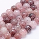 Chapelets de perles aux fraises en quartz naturel G-J373-16-12mm-1