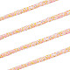 Gorgecraft 5.5 ヤード 6 ミリメートルスパンコールラインストーンチューブコードロープブリンブリン樹脂トリム PVC チューブ状合成ゴムコードスパンコール付き工芸品ウェディングドレス衣装手作り  ピンク RCOR-GF0001-01B-1