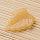 Кленовый лист природных желтый нефрит подвески G-F270-27C-3