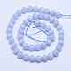 Grade A Natural Blue Lace Agate Round Bead Strands G-L417-09-8mm-2