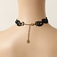 Borla collar de encaje gargantilla de estilo gótico de la moda X-NJEW-N0052-284-4