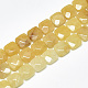 Chapelets de perles en jade topaze naturelle G-S357-D02-12-1