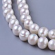 Fili di perle di perle d'acqua dolce coltivate naturali PEAR-E004-20-3