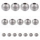 UNICRAFTALE about 60pcs 3 Sizes Textured Round Beads Stainless Steel Loose Beads Metal Beads 2-3mm Hole Spacer Beads Finding for DIY Bracelet Necklace Jewelry Making STAS-UN0005-53-3