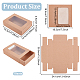 BENECREAT 10 Packs 7.3x5.67x1.77inch Folding Kraft Paper Gift Boxes CON-WH0092-27-2