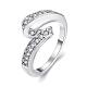 Los anillos de dedo de bronce Checa rhinestone para las mujeres elegantes RJEW-BB02158-6B-1