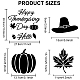 MAYJOYDIY 2pcs Thanksgiving Stencils Fall Stencils Pumpkin Autumn Maple Leaf Corn Template Happy Thanksgiving Day Hello Text 11.8×11.8inch with Paint Brush for Floor Wall Furniture DIY-MA0001-58-2