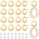 BENECREAT 16Pcs Real 18K Gold Plated Donut Shape Brass Stud Earring Findings KK-BC0008-59-1