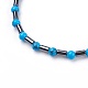 Bracelets extensibles synthétiques turquoise (teints) BJEW-JB03740-05-2