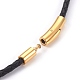 Leather Cord Necklace Making MAK-E666-05G-3
