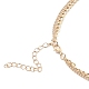 Alloy Double Layered Necklaces NJEW-B0002-09G-3