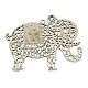 Stile tibetano impostazioni lega pendente dell'elefante dello smalto TIBEP-46-AS-NR-2