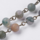 Natural Indian Agate Beaded Chains AJEW-JB00402-02-1