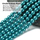 Eco-Friendly Dyed  Glass Pearl Round Bead Strands HY-A002-8mm-RB073-3