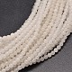Jade blanco natural de hebras de perlas reronda G-P072-08-6mm-1
