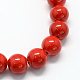Jade mashan hebras naturales de piedras preciosas perlas teñidas X-G-R272-6mm-01-2