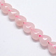 Heart Natural Rose Quartz Beads Strands G-G632-01-1