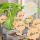 Etiquetas de plantas de bambú con forma de flor y árbol. DIY-WH0167-10-6