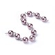 Cadenas de cuentas de perlas de vidrio teñido a mano AJEW-JB00485-05-2