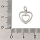 Подвески в форме сердца из латуни KK-I716-21A-P-3