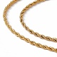 201 Stainless Steel Rope Chain Necklace for Men Women NJEW-P268-A36-2X5-2