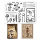 GLOBLELAND Mushroom Background Clear Stamps Month Date Table Silicone Clear Stamp Seals for Cards Making DIY Scrapbooking Photo Journal Album Decoration DIY-WH0167-57-0286-1