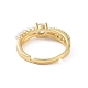 Real 18K Gold Plated Brass Micro Pave Cubic Zirconia Rings RJEW-J017-VC196-3