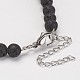Bracelets de perles de pierre de lave naturelle X-BJEW-JB02799-3