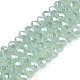 1 Strang galvanisierte imitatorische Jade Glasperlen Stränge X-EGLA-J025-F07-1