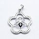 Sterling Silver Cubic Zirconia Pendant Pinch Bails STER-G028-095P-2