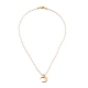 Moon Brass Pendant Necklaces NJEW-JN02972-01-1