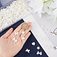 SUNNYCLUE 1 Box 236Pcs 4 Style Bowknot Beads Imitation Pearl Beads Aesthetic Bead Butterfly Heart Star White Plastic Loose Spacer Beads for Jewellery Making Women DIY Bracelet Necklace Charms Craft KY-SC0001-69-3