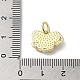 Amuletos de mariposa de latón con concha esmaltada de mal de ojo con anillos de salto KK-E092-27G-02-3