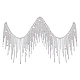 Gorgecraft 1 Yard unregelmäßige Breite Strass Fransenbesatz Kristallkette Brautkleid Applikation zum Nähen Handwerk Hochzeit Party Halskette DIY Dekoration FIND-WH0068-90-1