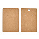 Rectangle Kraft Paper One Pair Earring Display Cards with Hanging Hole CDIS-YWC0001-02-2