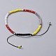 Electroplate Glass Braided Bead Bracelets BJEW-JB04240-02-3