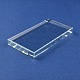 ガラススリッカー  革バニシングツール  革研磨工具  クラフトプロジェクト用  DIYプロジェクト  長方形  透明  5x10x1cm AJEW-WH0277-55-1