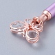 Bolígrafos de metal de cristal de diamantes de imitación de mariposa AJEW-K026-04B-3