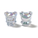 UV Plating Rainbow Iridescent Acrylic Beads PACR-M002-01-5