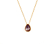 CHGCRAFT Natural Amethyst Teardrop Urn Ashes Pendant Necklace NJEW-CA0003-09A-1