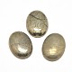 Oval Natural Pyrite Cabochons X-G-I125-10-18x13mm-1