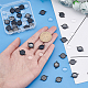 UNICRAFTALE 30 Sets DIY Blank Dome Flat Round Link Connector Making Kit Stainless Steel Cabochon Link Settings with Glass Cabochons Gunmetal Flat Round Connector Cabochons Tray 10mm DIY-UN0003-77A-B-2