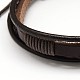 Trendige Unisex-lässigen Stil Multi-Strang-Wachs und Lederschnur Armbänder BJEW-L295-02-2