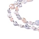Collares de abalorios de perlas naturales NJEW-L169-02C-2
