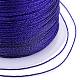 ポリエステル編組メタリック糸  DIYの編みこみのブレスレット作りと刺繡のために  インディゴ  0.4mm  6プライ  約54.68ヤード（50m）/ロール OCOR-I007-B-20-3