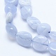 Chapelets de perles en agate avec dentelle bleue naturelle X-G-E483-62B-3