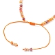 Verstellbare geflochtene Perlenarmbänder aus Nylonfaden BJEW-JB05658-4