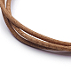 革のビーズコード  牛革  DIYのネックレス作り材料  ペルー  サイズ：約3 mm厚 X-WL-A002-0-4