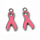 Con esperanza del cáncer de mama conciencia rosa colgantes de esmalte de la aleación de la cinta X-EA546Y-2-1