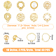 SUPERFINDINGS 40Pcs 10 Style Alloy Stud Earring Findings FIND-FH0005-73-2